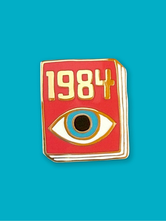 Barnes & Noble Jewelry - NEW Ideal Bookshelf Classic Books 1984 Enamel Pin